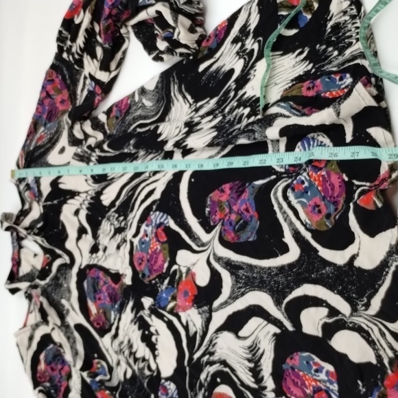 Free People Drift Away open  shoulder size small balloon sleeve blouse relaxed - Picture 9 of 10